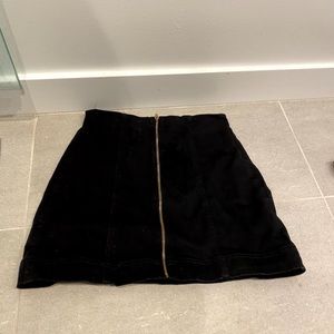 Urban outfitters black zipper skirt